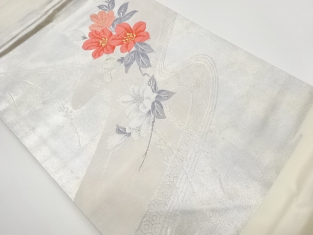 JAPANESE KIMONO / VINTAGE NAGOYA OBI / WOVEN SAKURA